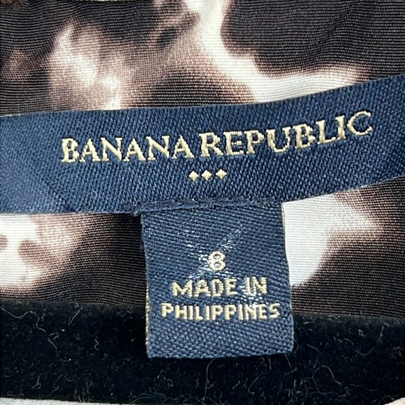 Banana Republic Women’s Dress Size 8 Black/Cream/Taupe Polyester Like New - Picture 2 of 12